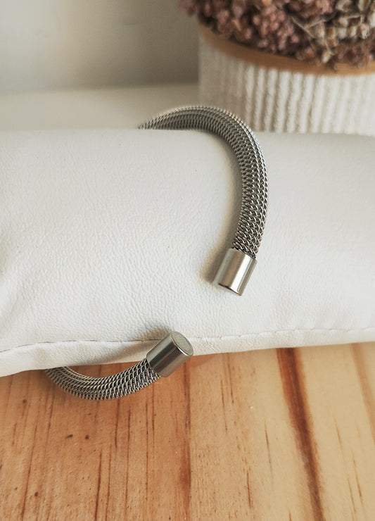 Bracelete unissex em aço inoxidável