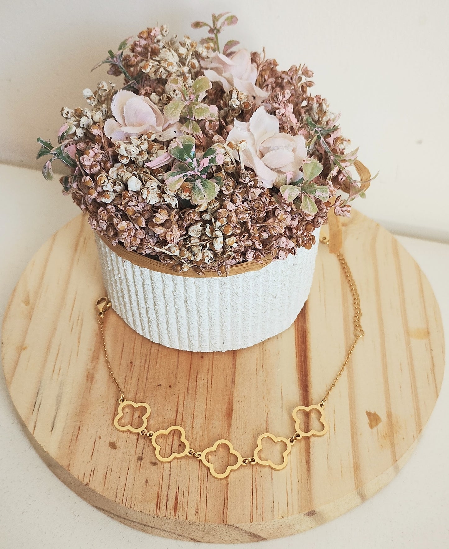 Pulseira trevos 18k linha Gold